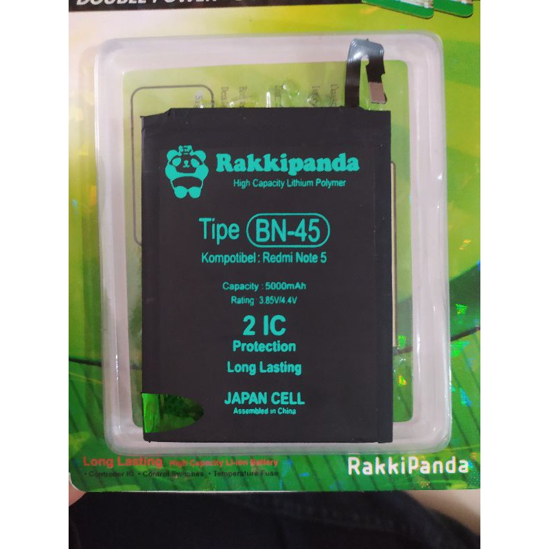 Baterai Batre Batrai Battery Rakkipanda BN45 Xiaomi Redmi Note 5 Double Power BN 45 Redmi Note 5 Pro