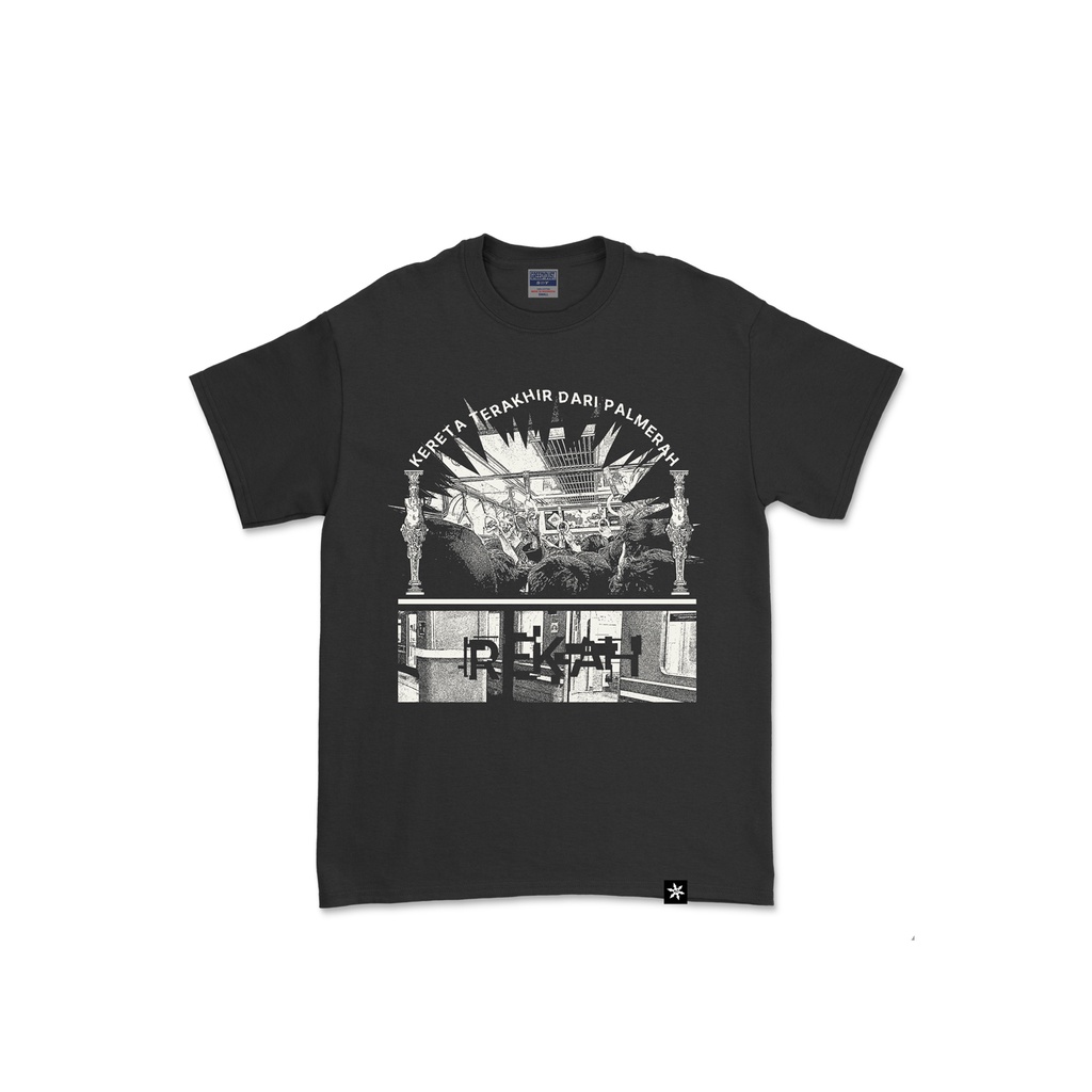 [COD] Rekah 'Kereta Terakhir Menuju Palmerah' Black Tshirt Kaos Pria Original