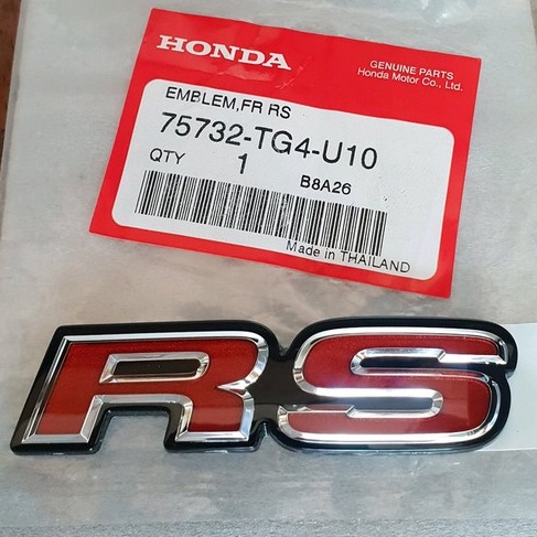 Emblem Logo Sticker RS Gril Grill Depan Honda Brio RS Facelift 2016 2017 2018 Original