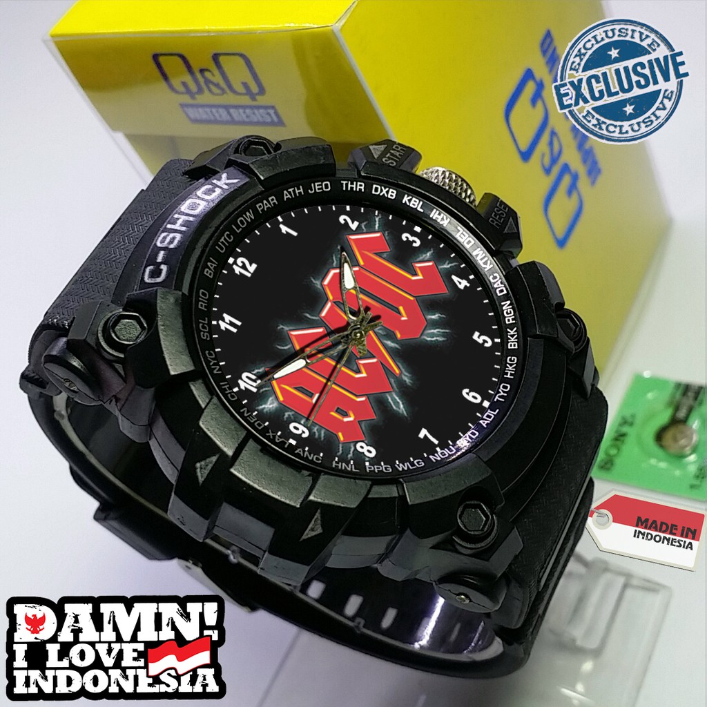 (EXCLUSIVE ) JAM TANGAN ACDC WATER RESIST FREE BOX DAN BATREI - NO.16