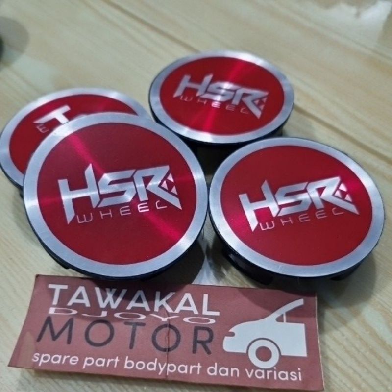 tutup velg dop roda 6cm dop velg variasi HSR latar merah