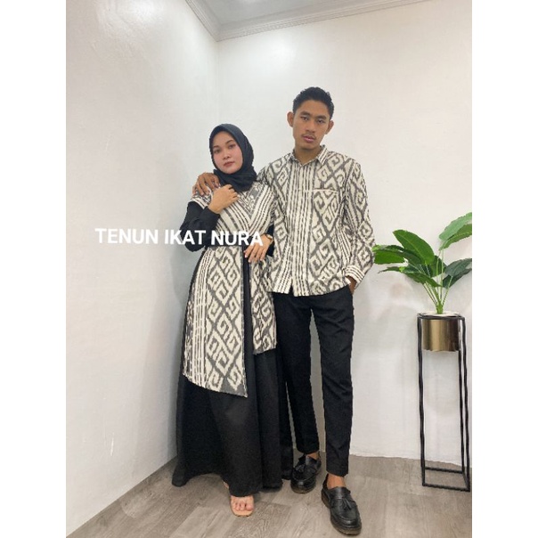 ( READY STOK ) DRESS RAISA Couple Tenun Lebaran