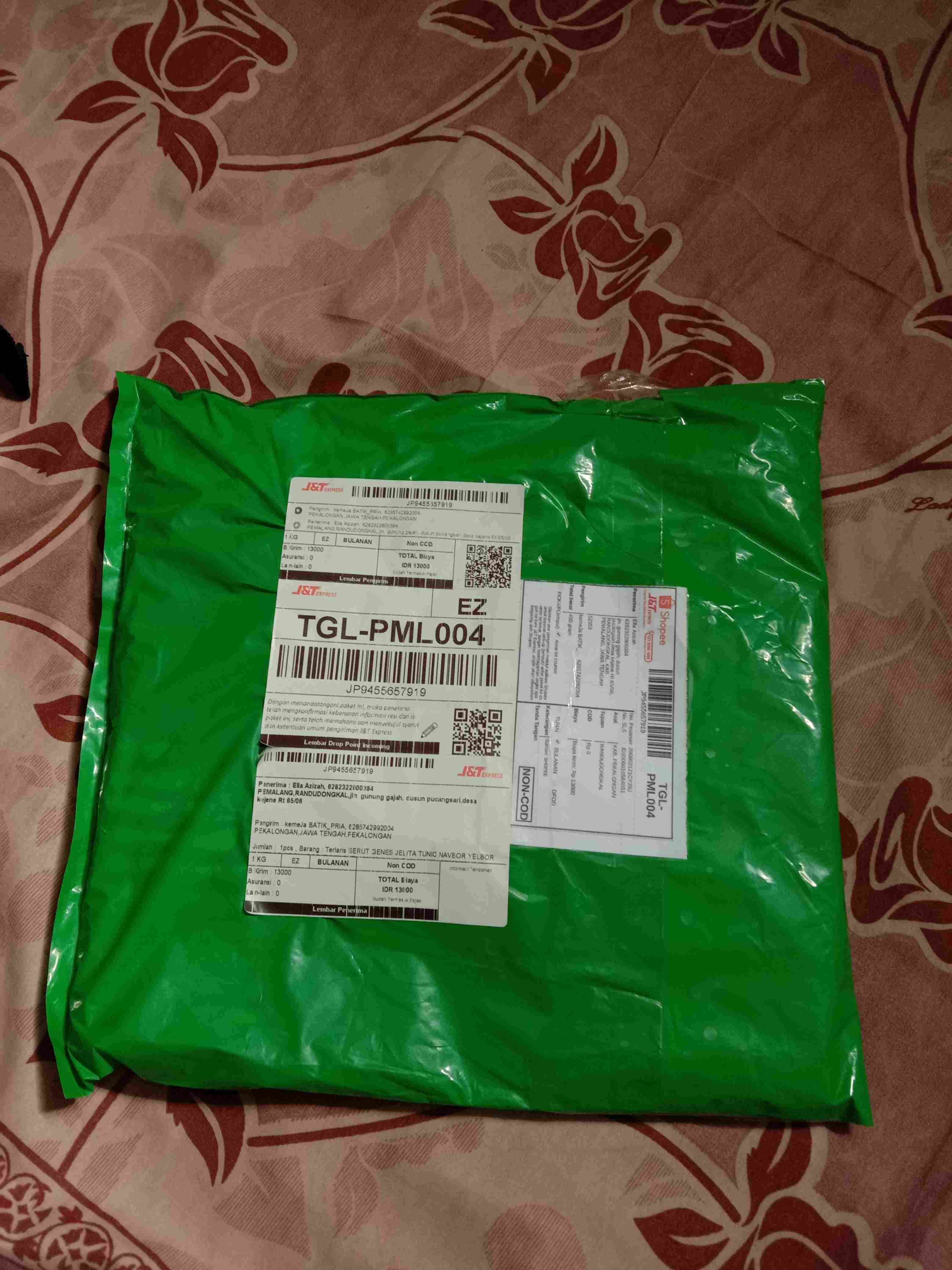 Batik Wanita Asj Sa Hrb026 Kenongo Kemeja Tosca Pendek