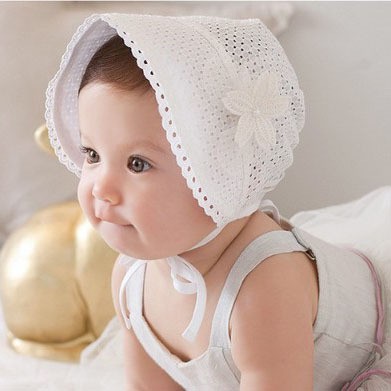 Topi Anak Bayi Perempuan Tudung Hollow Bow Gemes Lucu Photography Instagramable