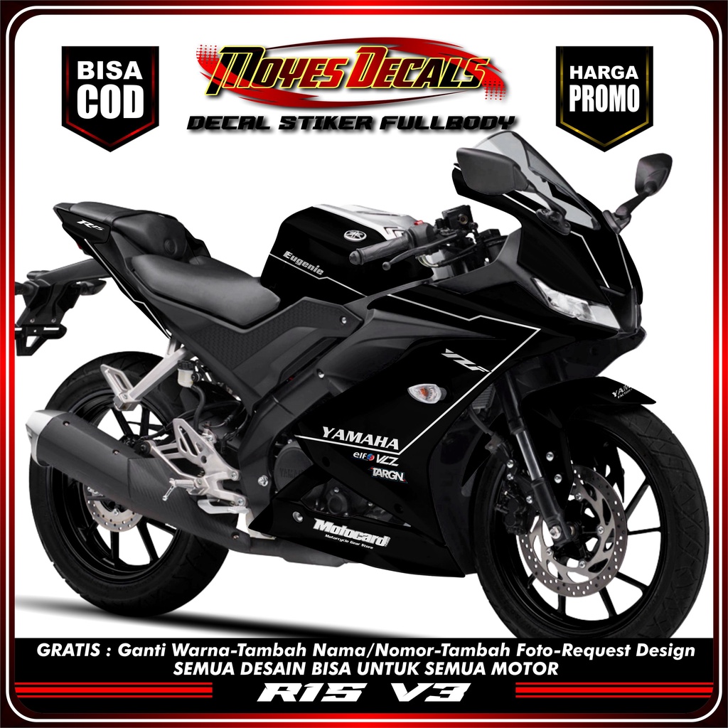 Decal Stiker R15 V3 KRT Custom Simple Racing