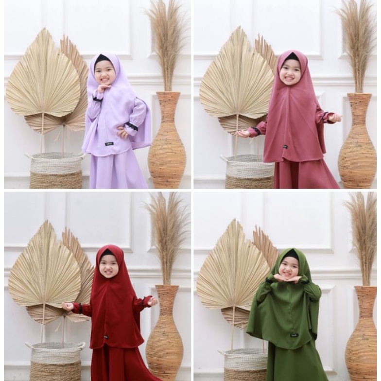 Stelan Gamis Muslimah Kids Khimar Khadijah (Luthfia.Kids) Original