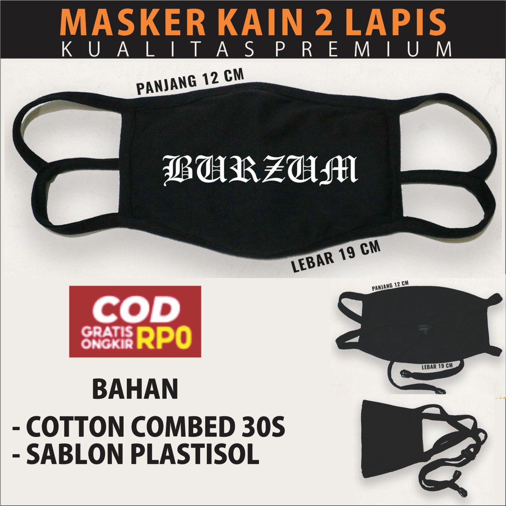 MASKER KAIN 2 LAPIS BURZUM, MASKER BAND BURZUM