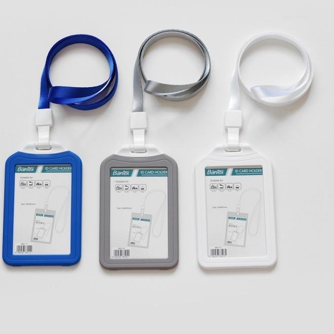 

079 [Zada] Bantex Dual Side ID Card Holder Lanyard Portrait #8881 51 _