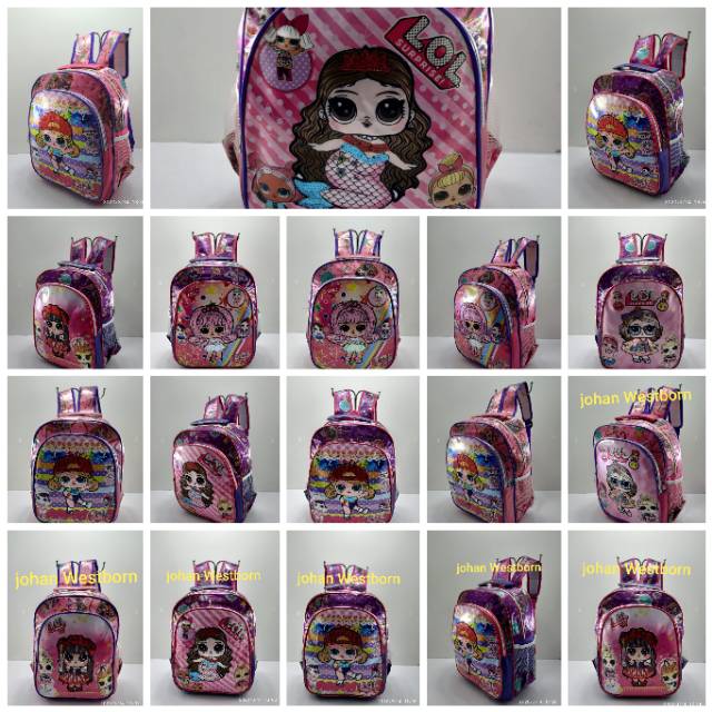 Tas Ransel Anak lampu bahan printing