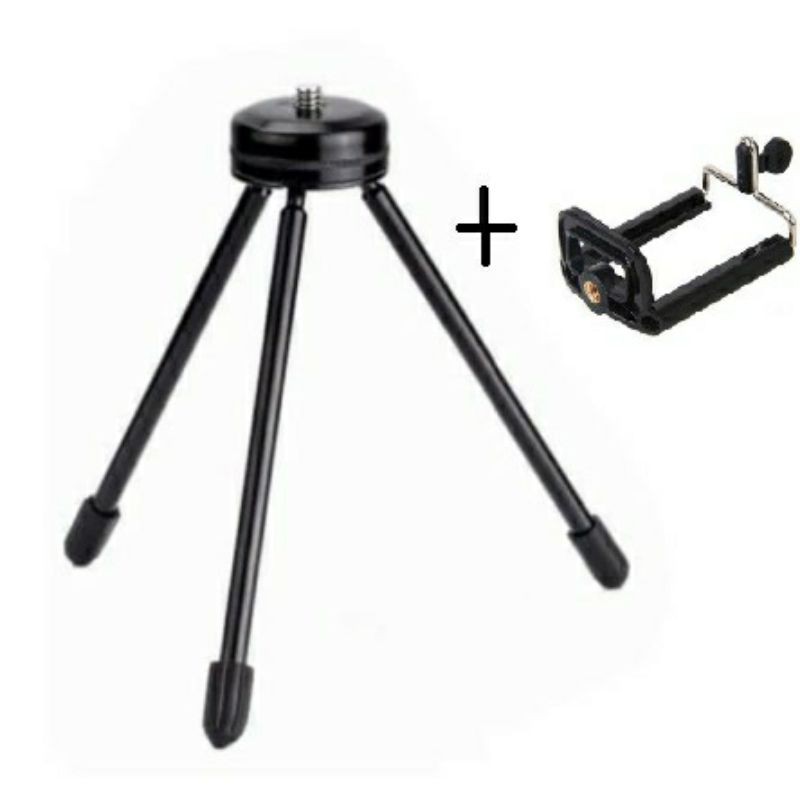 Tripod mini BESI stabil dan kuat camera hp ring light pod Free Holder U atau Holder Handphone