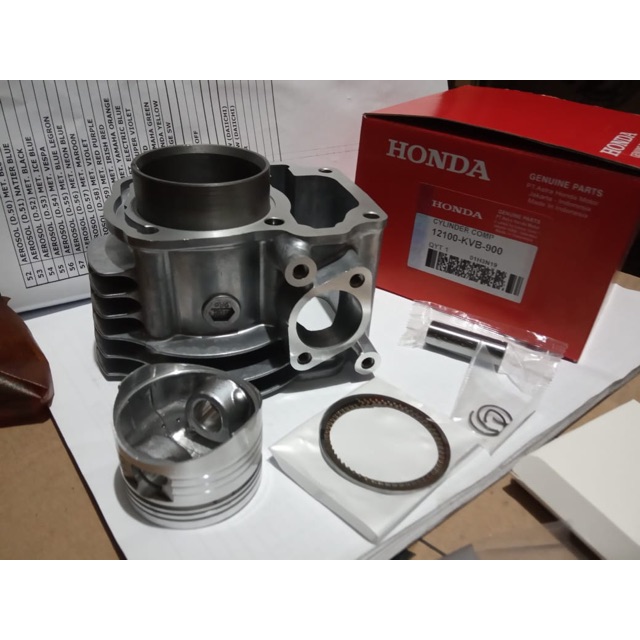 Blok seher komplit berikut seher dan ring honda vario 110 / vario techno karbu