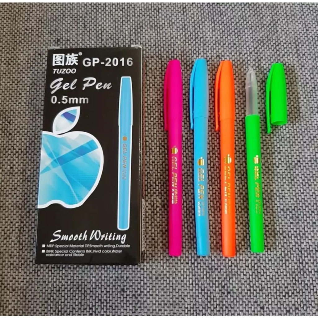 PULPEN TINTA GEL APPLE UNTUK KANTOR DAN UJIAN ISI 12 PCS
