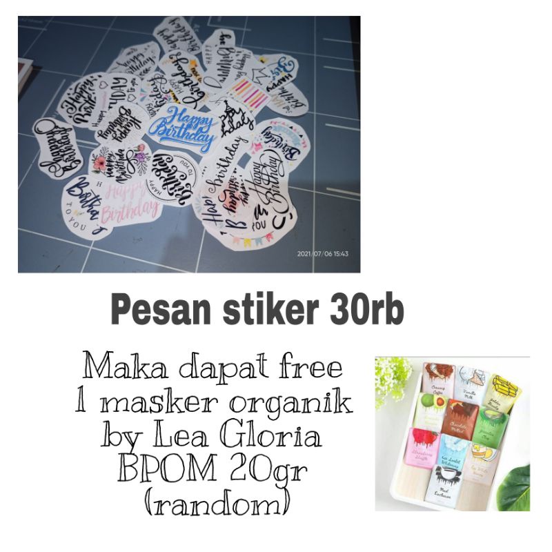 

NEW PRODUCT || STIKER UCAPAN || GLOSSY || NON GLOSSY || SUDAH CUTTING (HARGA/PCS)