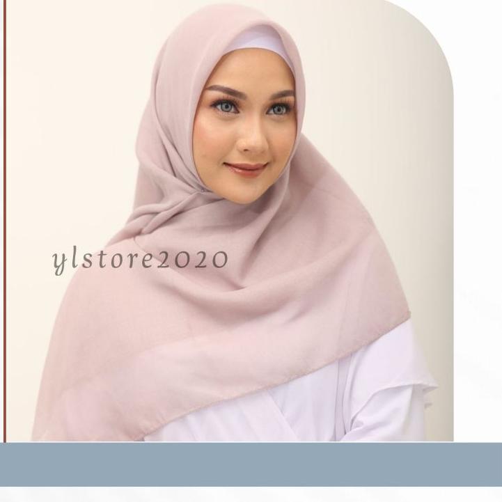 Terbaru.. Hijab Segi Empat Warna Pink Salem Scarf Polos Elzatta