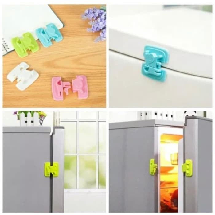 UNNISO - Refrigerator Safety Lock/Drawer Safety Lock / Pengaman Lemari Dan Kulkas