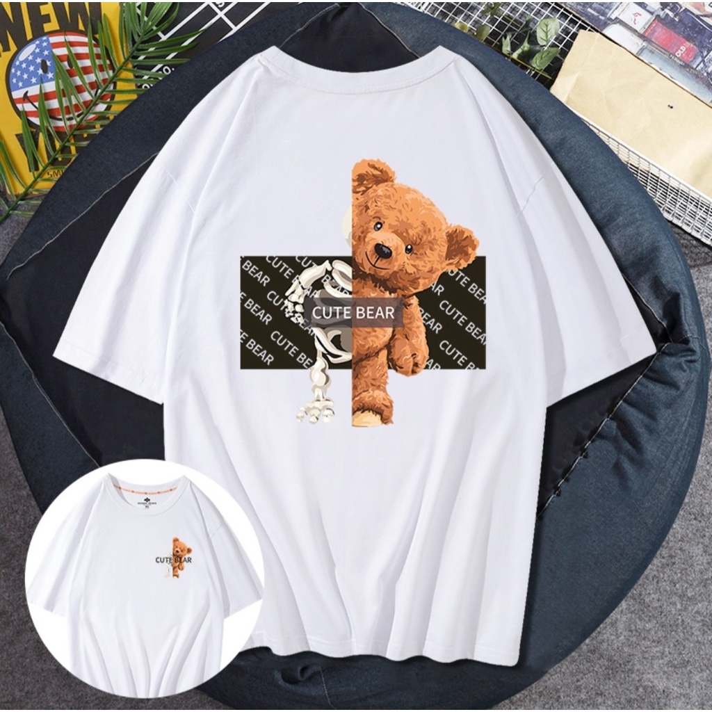 BISA COD ~ BAJU ATASAN CUTE BEAR OVERSIZE TERBARU-BAJU KAOS OVERSIZE KERAN MASA KINI-BAJU TRENDY OVERSIZE TERLARIS
