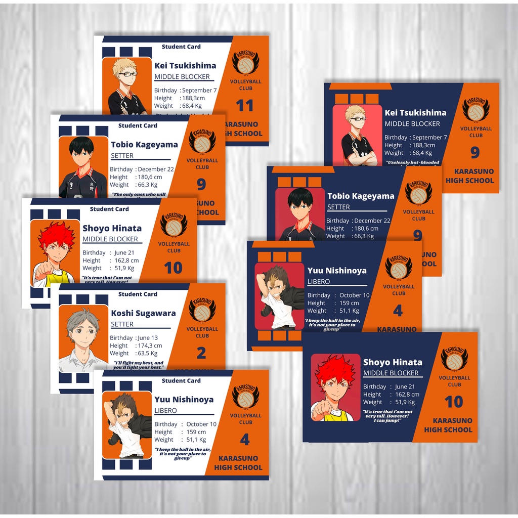 ID Card Anime Haikyu Bahan PVC