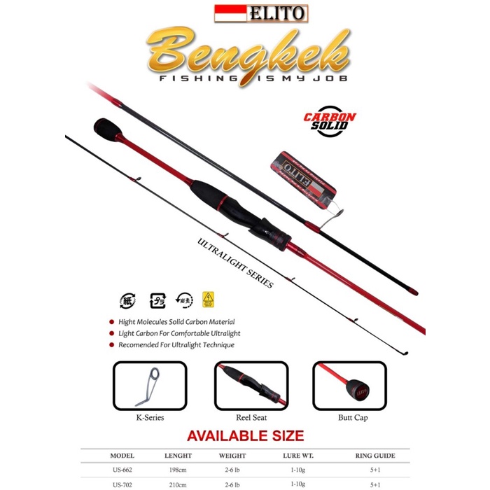 JORAN UL ELITO BENGKEK CARBON SOLID 198/210CM - 210cm