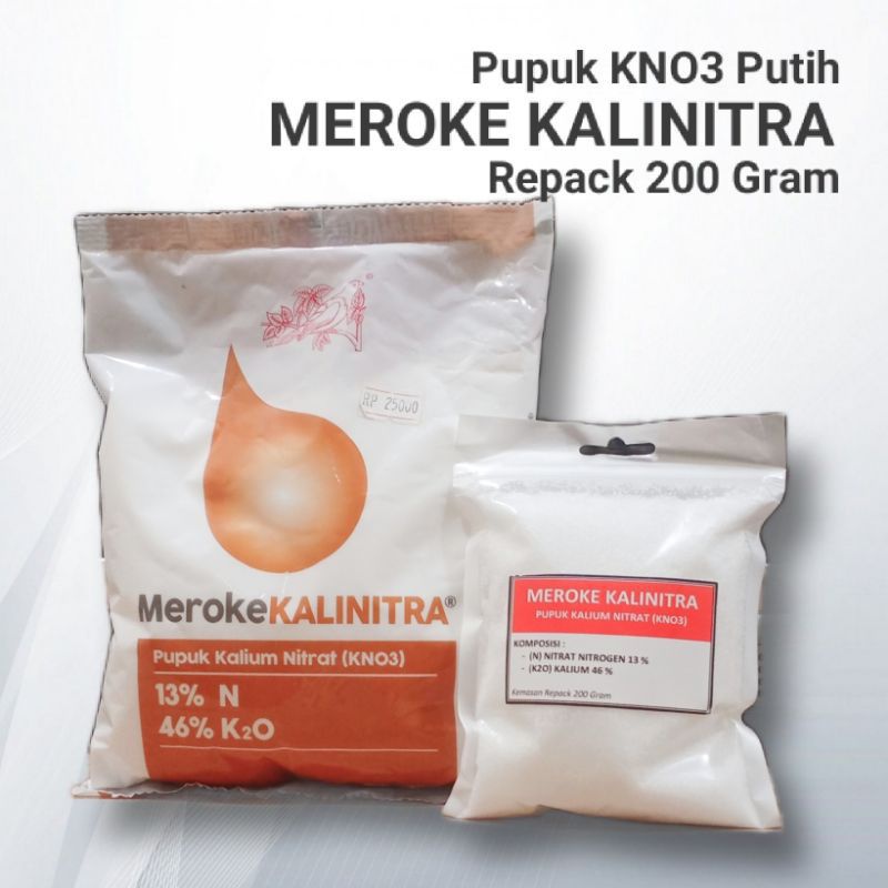 PUPUK KNO3 PUTIH MEROKE KALINITRA REPACK 200Gram