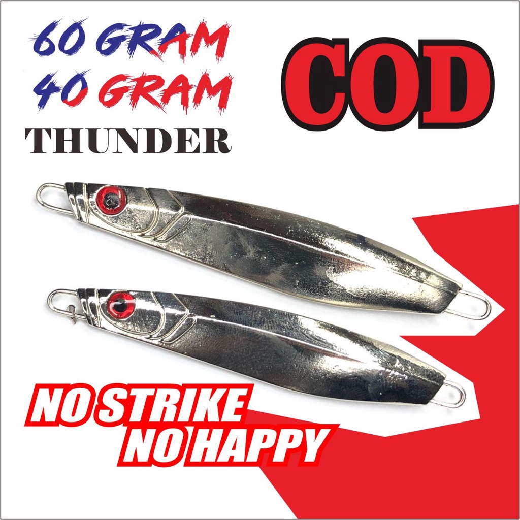 Metal Jig Thunder Chrome 40gr - 60gr The Angler Series