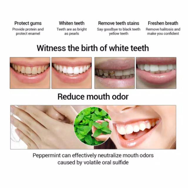 ORI Tooth Whitening Powder Pembersih Karang Gigi Plak Essence Penghilang Gigi Kuning Teeth Whitening