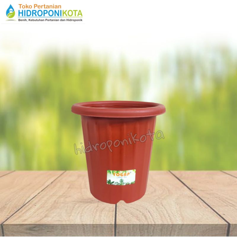 YOGAP - POT YOGAP YPT 13 merah bata - pot bunga - pot plastik - pot tanaman hias