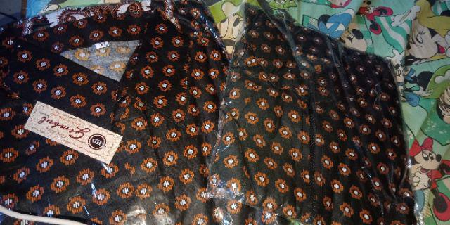 Couple Cardi Melia Mahkota Maxi Batik Sogan Sarimbit Outer Seragam Kerja Kondangan Modern Kardigan