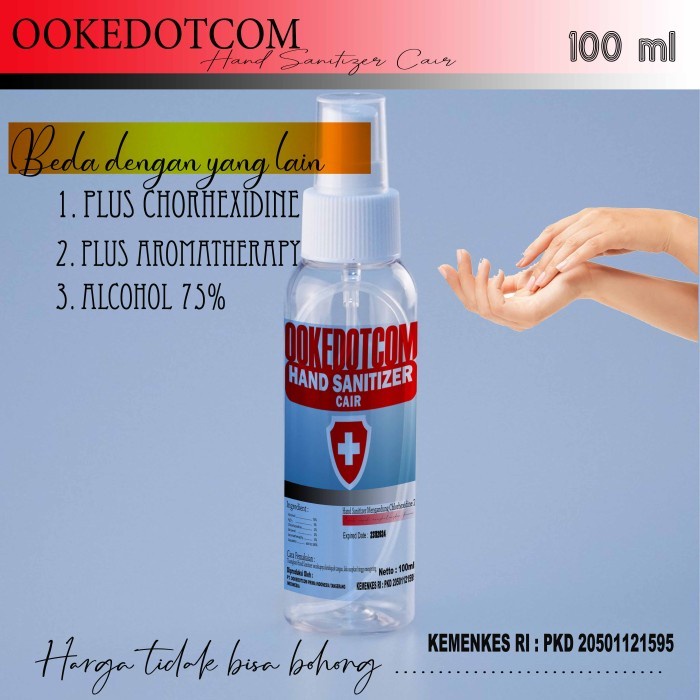 Hand Sanitizer OOKE.COM Aloe Vera varian 60ml - 1LCair wangi segar Produk OPI varian baru By Oke Sabun sudah ada izin edar resmi by Oke sabun suplayer