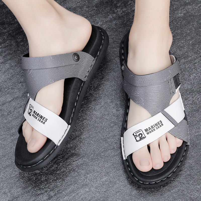 SANDAL PRIA&amp;SANDAL KULIT&amp;SENDAL PRIA DEWASA&amp;SANDAL PRIA TERBARU&amp;SENDAL PRIA CASUAL/SOL SUPER LEMBUT / PIJAT SOLE / WAVE SOLE / SHOCK ABSORPTION / ANTI-SLIP/SENDAL PRIA KEKINIAN/SENDAL LAKI LAKI DEWASA/TAHAN AIR NON-SLIP/SOL KARET