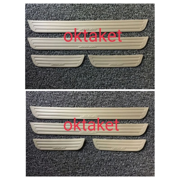 Sillplate samping Agya Ayla 2013 2017 2021 2022 gr sport Hitam &amp; Cream jsl