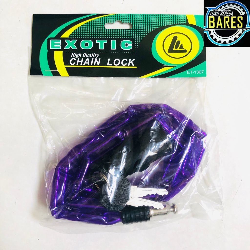 Kunci Gembok Sepeda Rantai Exotic ET-1307 / ET-F1122 Bicycle Lock