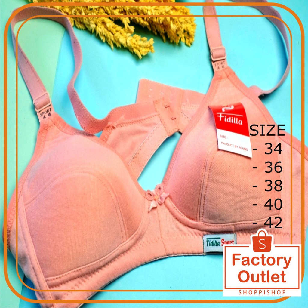 Bra Bh Sport  Sportbra Kutang Wanita tanpa kawat dan busa murah Size 34 36 38 40 42 Nugros Warna