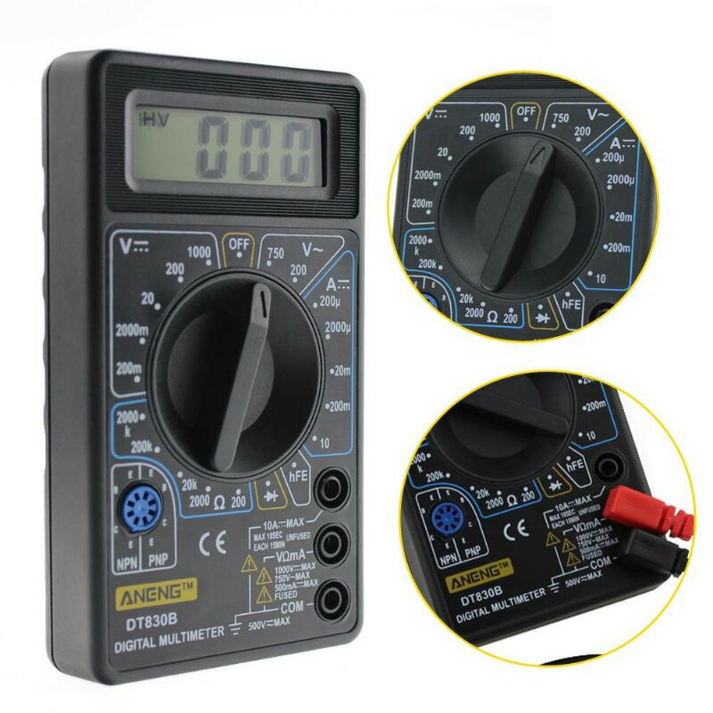 Digital Multimeter AC/ DC Voltage Tester Aneng DT-830Black