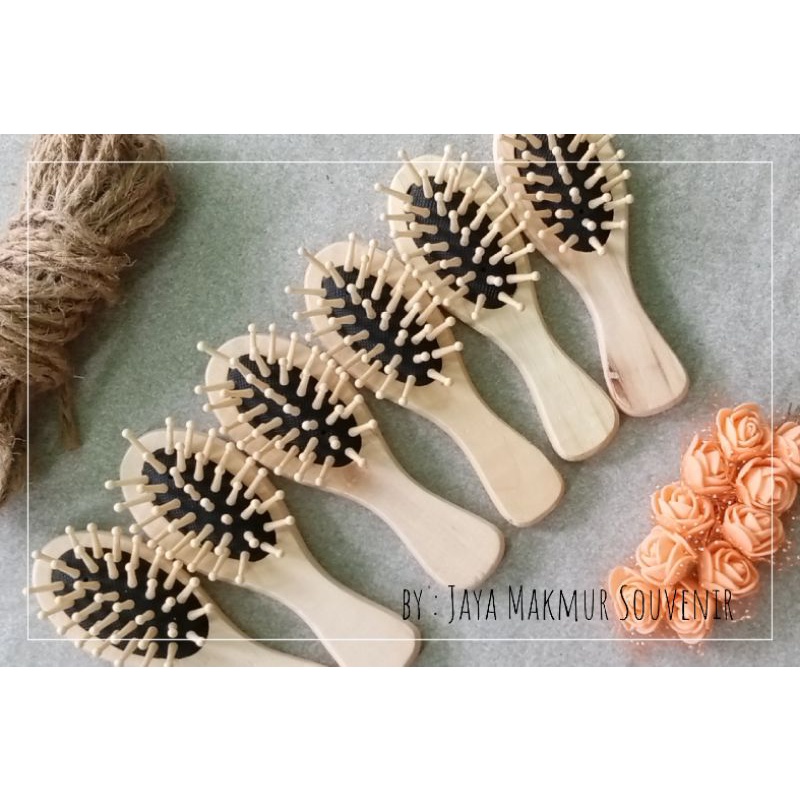souvenir sisir kayu / souvenir pernikahan sisir kayu