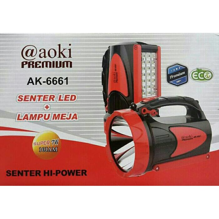 Lampu Emergency / Senter LED @AOKI AK-6661 7 Watt