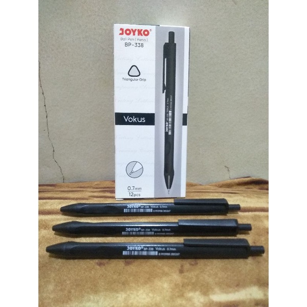 

Pulpen Pena Joyko Vokus BP-338 Ball Pen Hitam 0.7mm