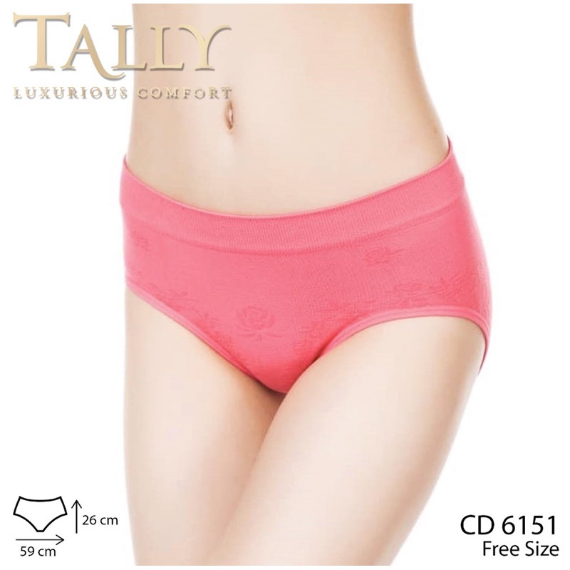 CD / Celana Dalam Wanita TALLY 6151 Bahan Rajut Stretch Body Original