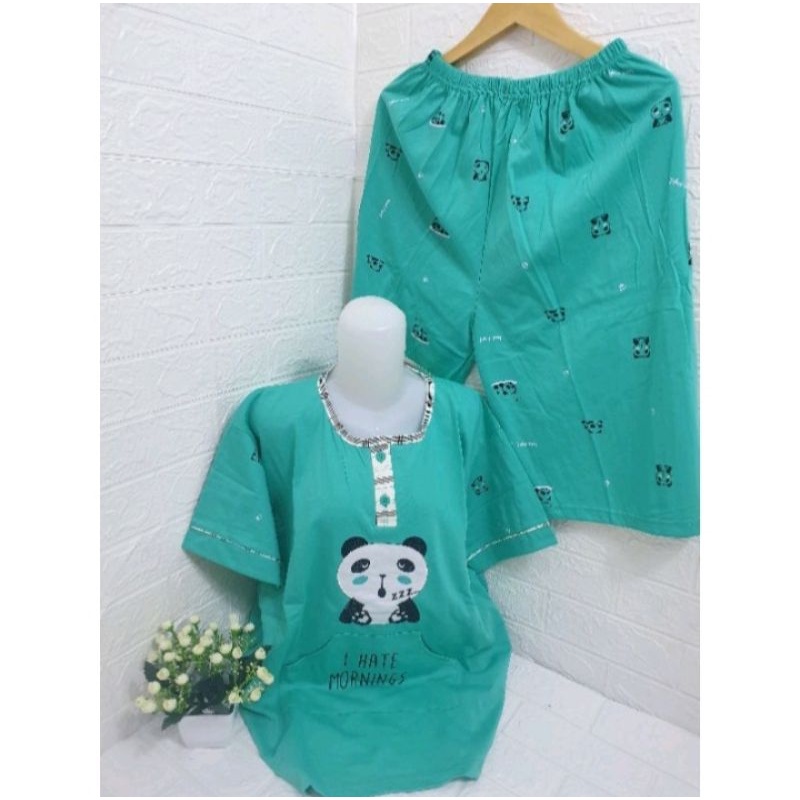 Baju tidur wanita Tessa 3/4 Import bahan adem dan tebal / Babydoll Tessa Kulot / Piyama Wanita