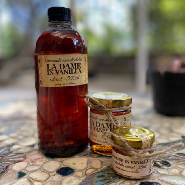 La Dame In Vanilla Extract dan Paste Non - Alcohol 25ml - 100ml