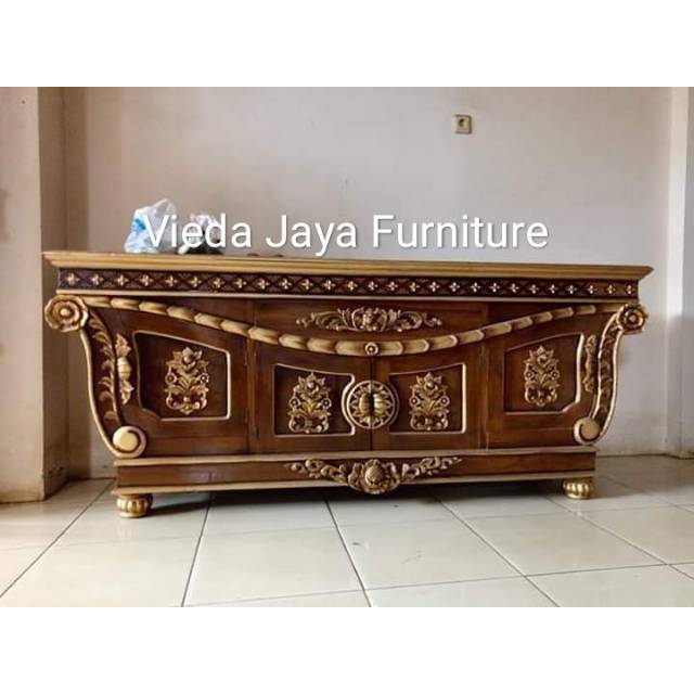 MEJA TV BUFET MEWAH KAYU JATI MEWAH