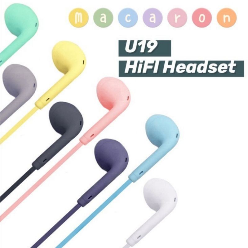 Headset - Handsfree - Earphone U19 Macaron Mate Colour