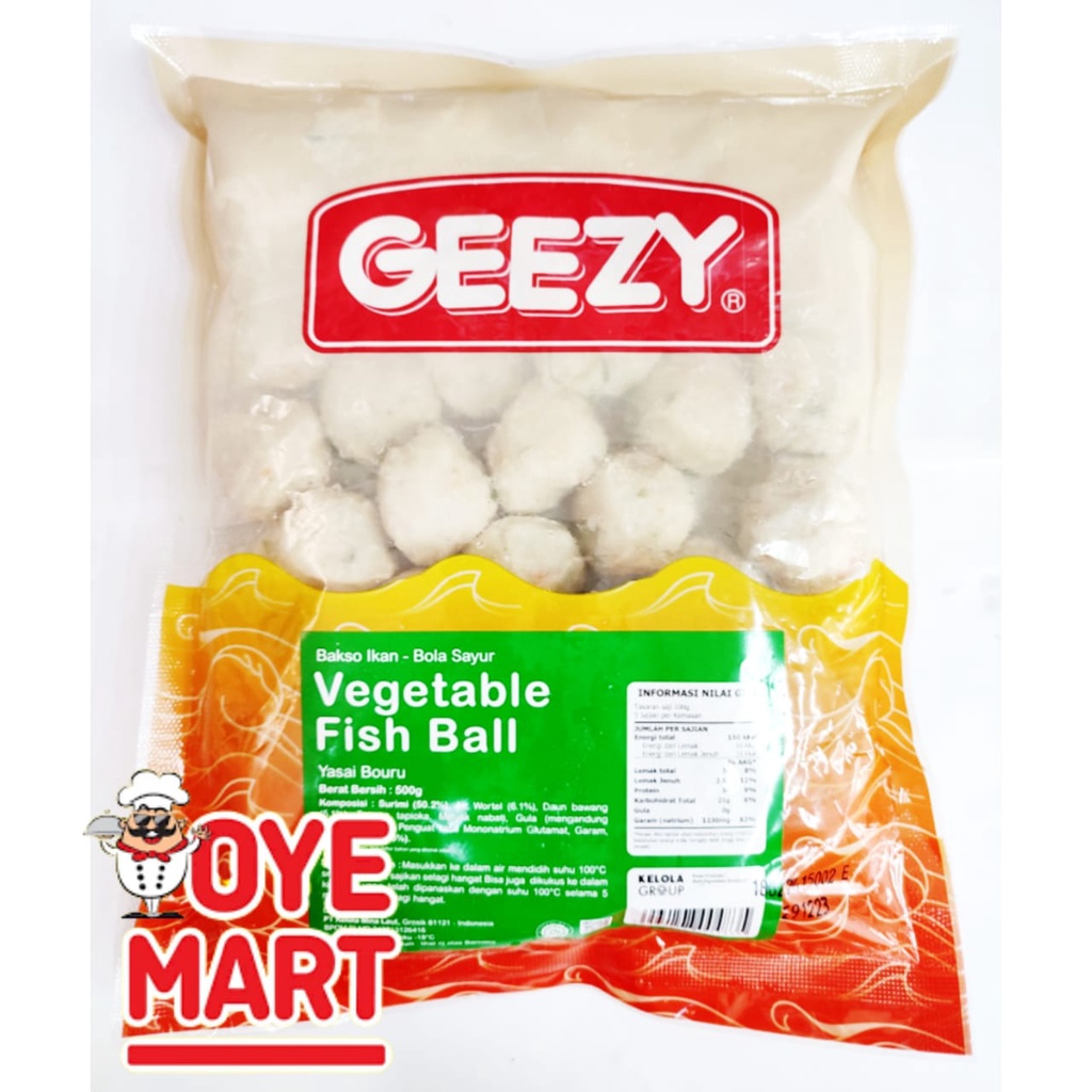 Jual GEEZY VEGETABLE FISH BALL 500GR / BAKSO IKAN DAN SAYUR Shopee