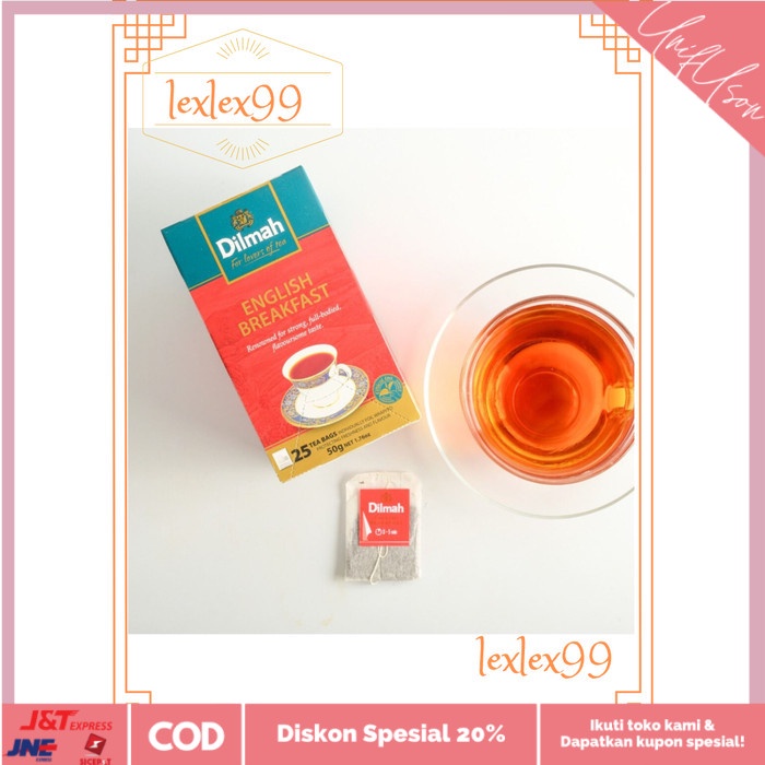 

⭐COD⭐ Dilmah English Breakfast / Ethical Tea / In Foil Pouch Tea Bags 20