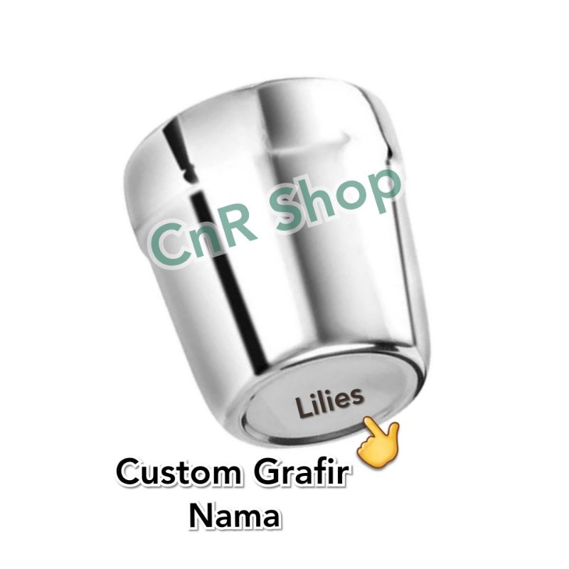 Gelas Stainless anti panas double wall custom grafir nama