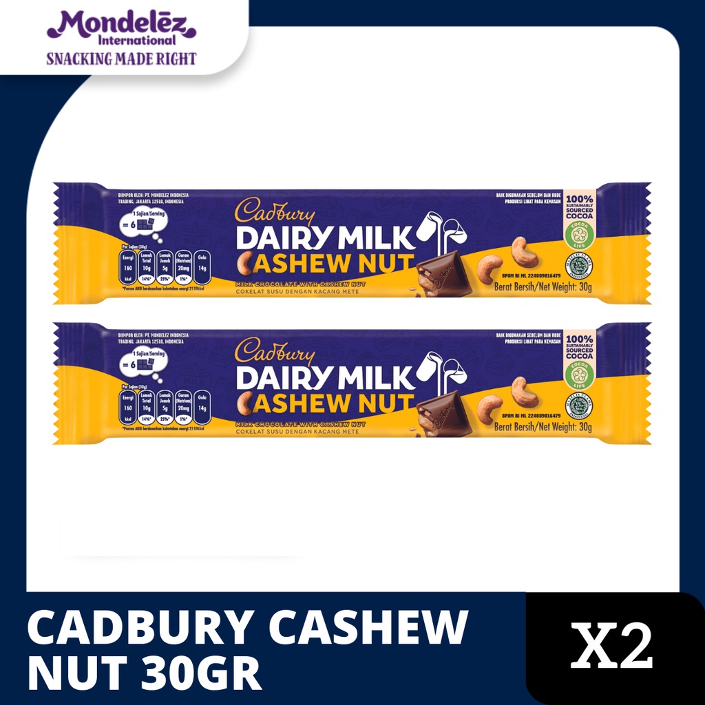 

Cadbury Cashew Nut 2 x 30gr