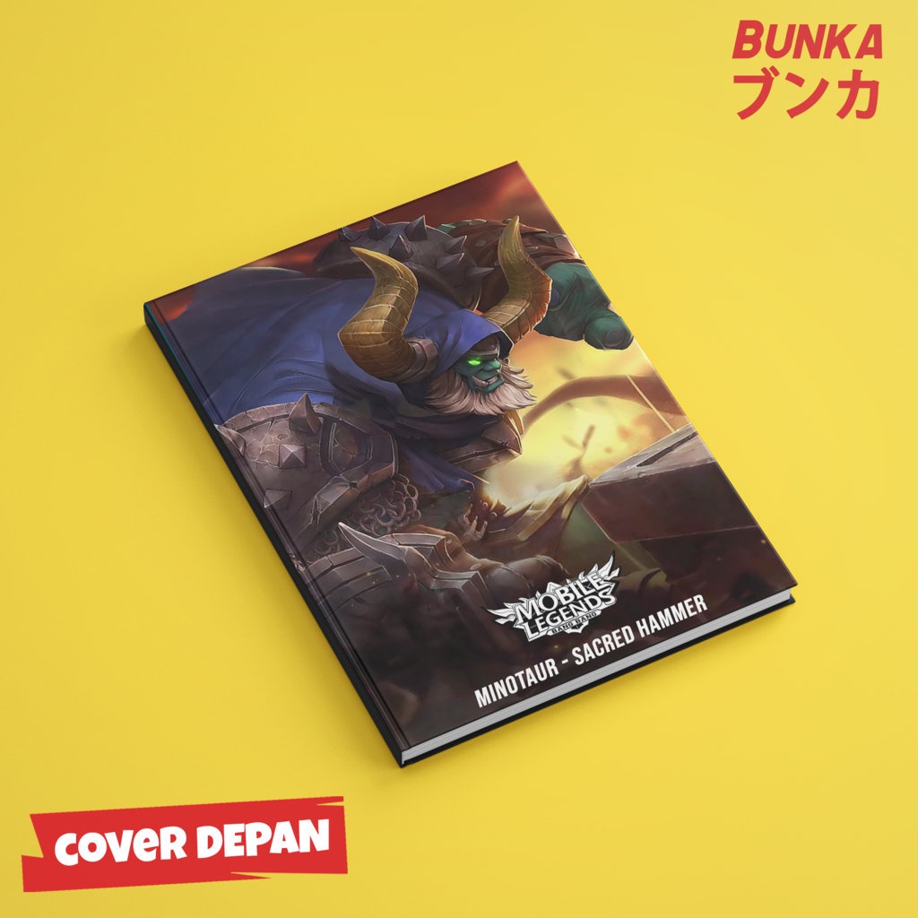 

Notebook Mobile legends Minotaur Sacred Hammer Hardocover A5 Buku tulis catatan Notes Agenda planner Jurnal