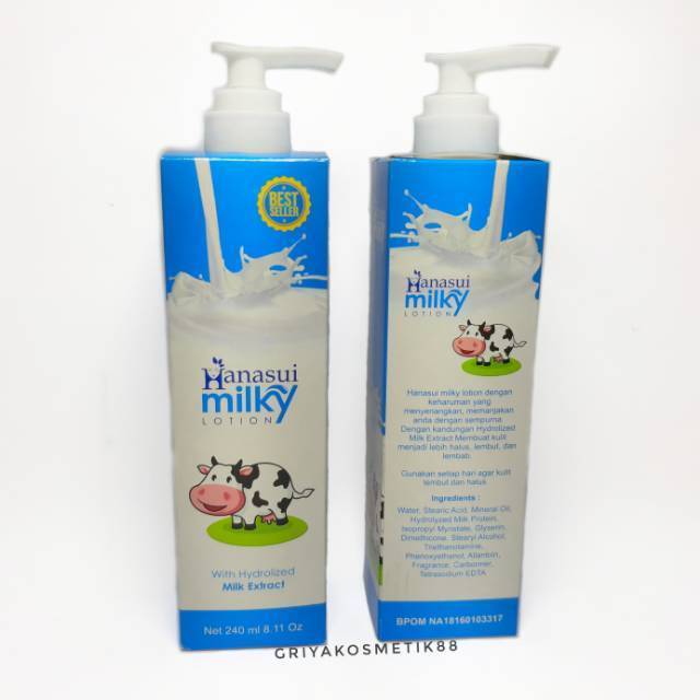 LOTION HANASUI MILKY ORIGINAL BPOM 240ML