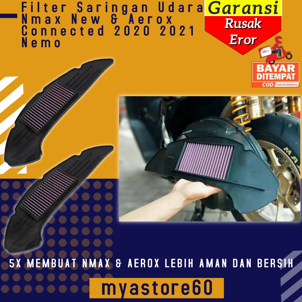 Filter Saringan Udara Penyaring Udara Nmax New &amp; Aerox Connected 2020 2021 Original Nemo