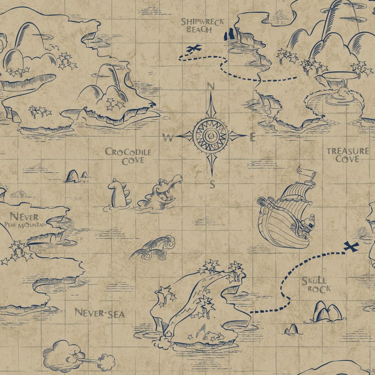 Disney Wallpaper Pirate Map - DS7645