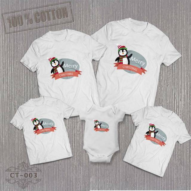 Kaos christmas day kaos oblong pria wanita anak couple family custom